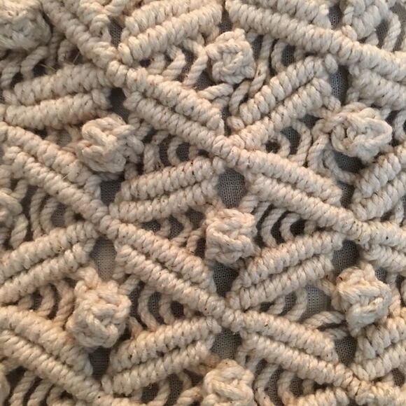 Ring Handle Double layered Thick Macrame Bag - Picture 2 of 8